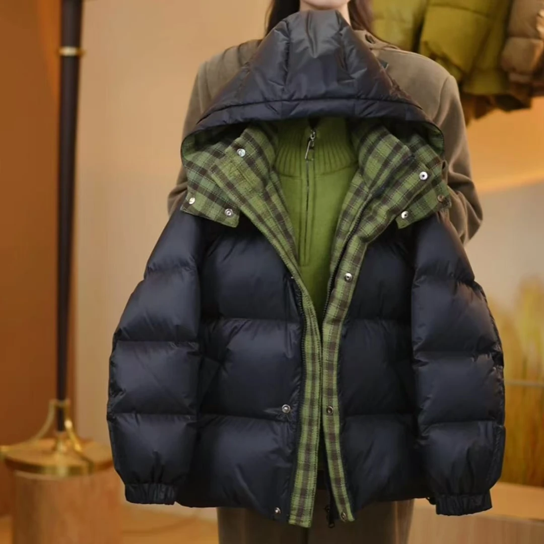 【现货】90白鸭绒潮童加厚羽绒服加厚亲子男童防寒连帽羽绒服YG6612