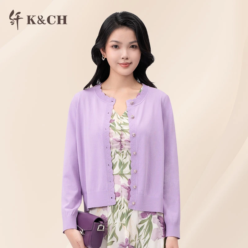 K&CH纤牌女装夏新款时尚百搭针织开衫女8562EA807H1上衣针织衫