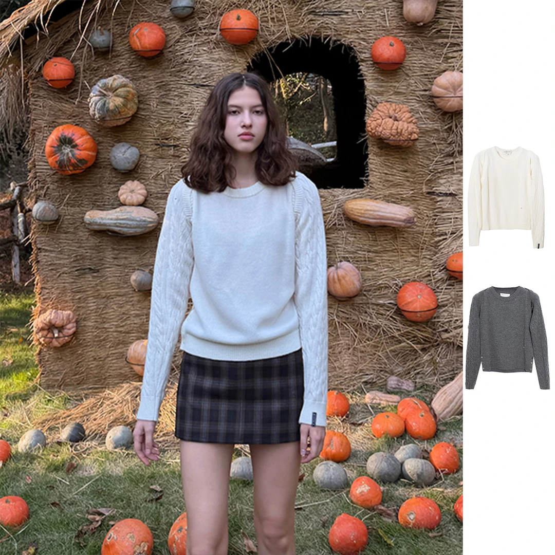 M1DNOTE 真两件针织上衣（袖窿可拆卸）休闲女 GoGoBuyer DY5M31015