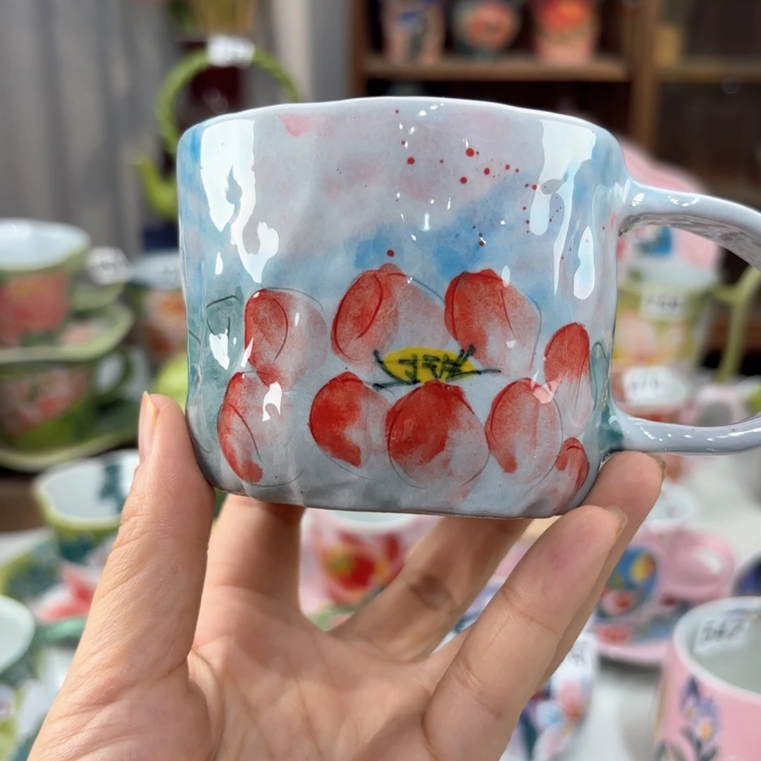 景德镇手绘高温釉下彩陶瓷茶具