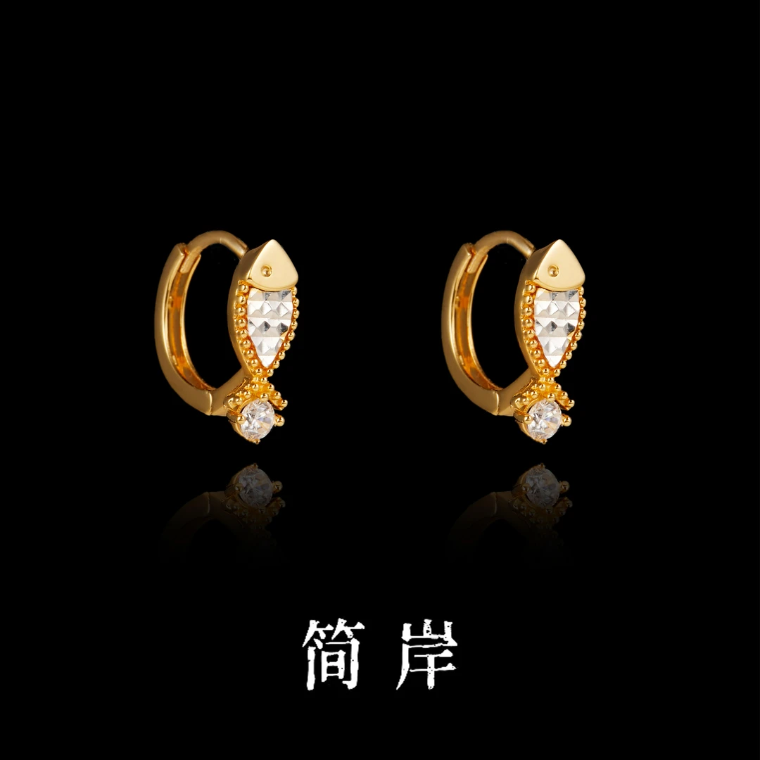 925银耳饰 S925银年年有鱼耳环