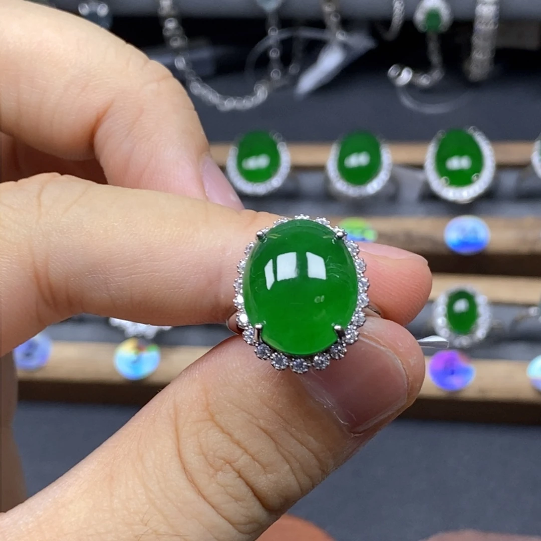 翡翠银S925镶嵌颈饰