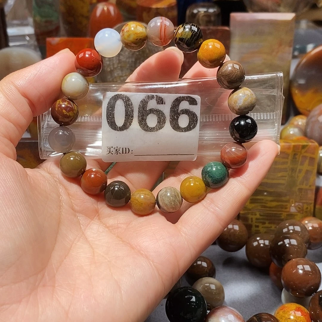 硅化玉天然北票硅化玉手串未镶嵌