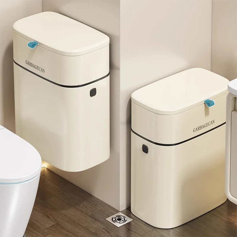 优勤卫生间垃圾桶壁挂式家用大号垃圾筒大容量带盖厕所夹缝免弯腰