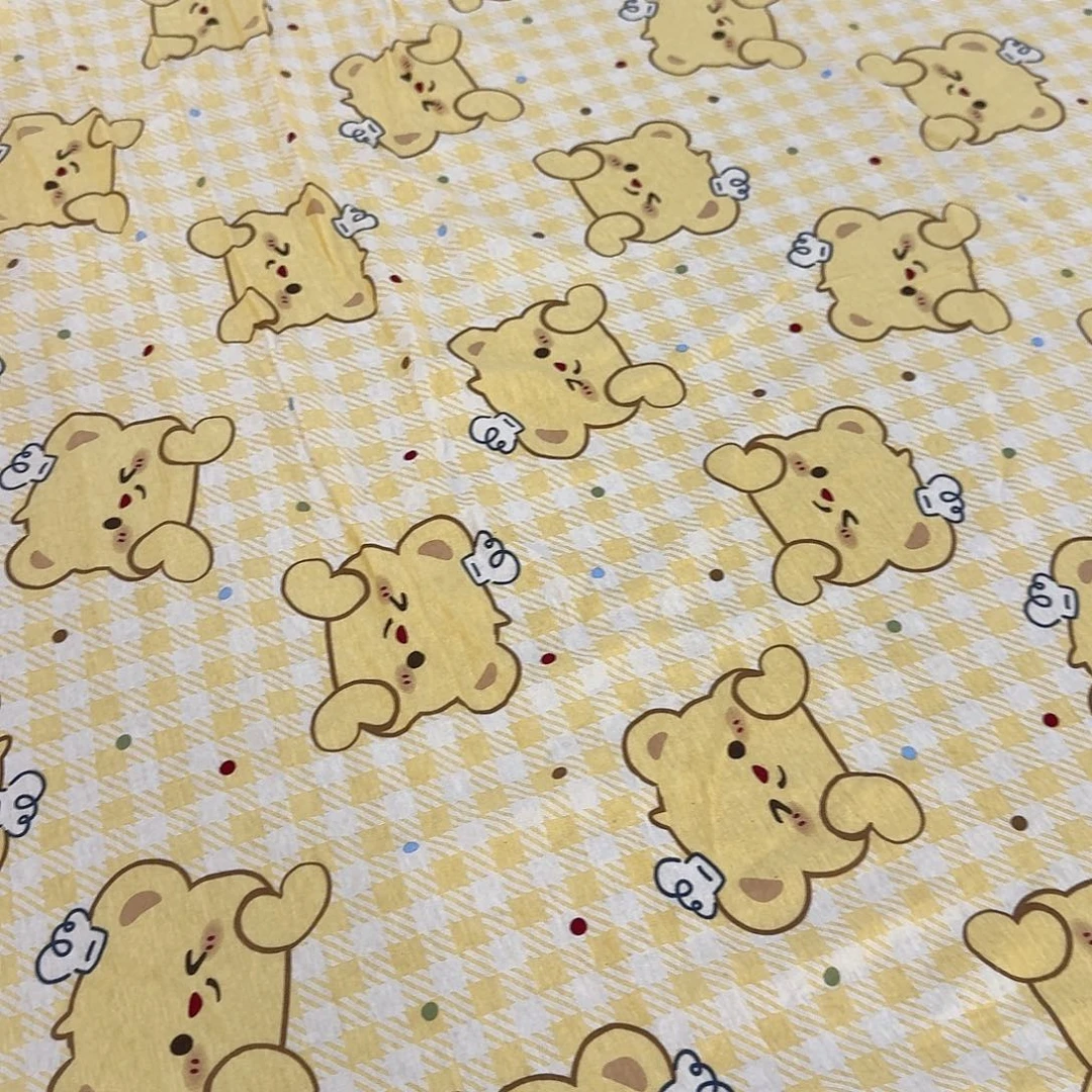 31号。全棉汗布。黄油小熊两米