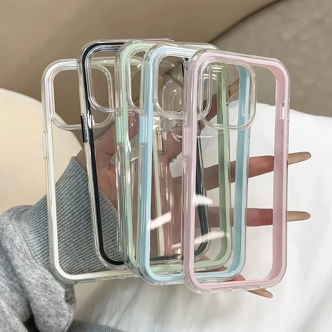 简约透明二合一适用iPhone14苹果15promax手机壳16新款13全包12女