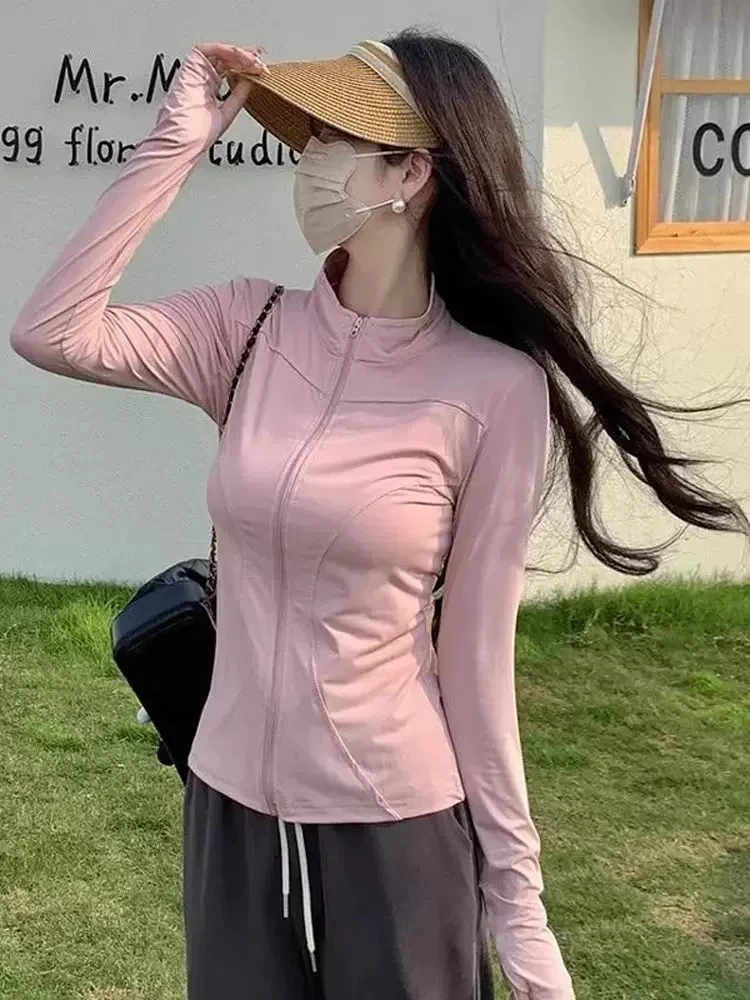 2025新款冰丝立领防晒衣女夏季外套透气修身上衣薄防紫外线防晒服