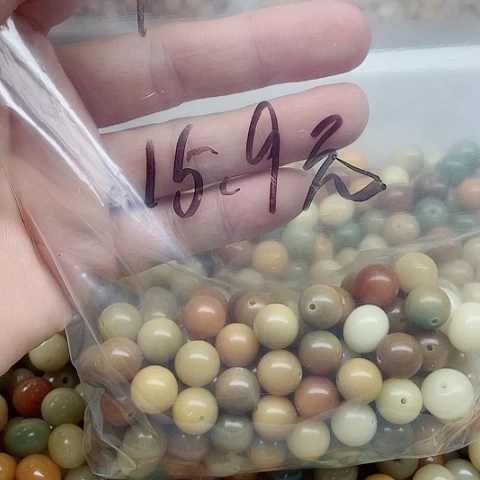 吊坠白玉菩提12奶黄圆100颗