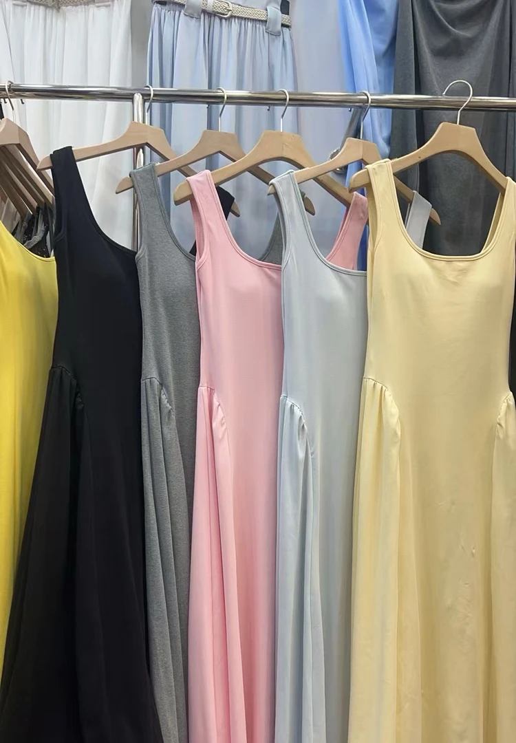 主播力推款梓梓家气质美女新款度假风沙滩风公主裙显瘦宽肩带