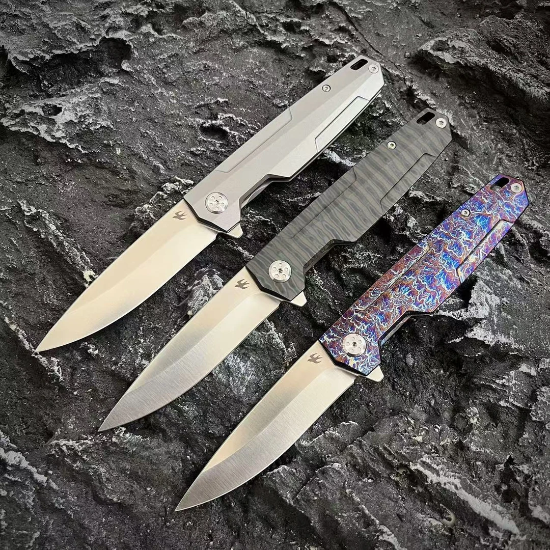 【耐战】银河 进口M390粉末钢钛合金柄户外高硬度EDC口袋折