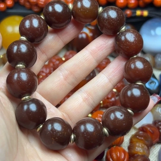 落***秋玛瑙/玉髓未镶嵌颈饰