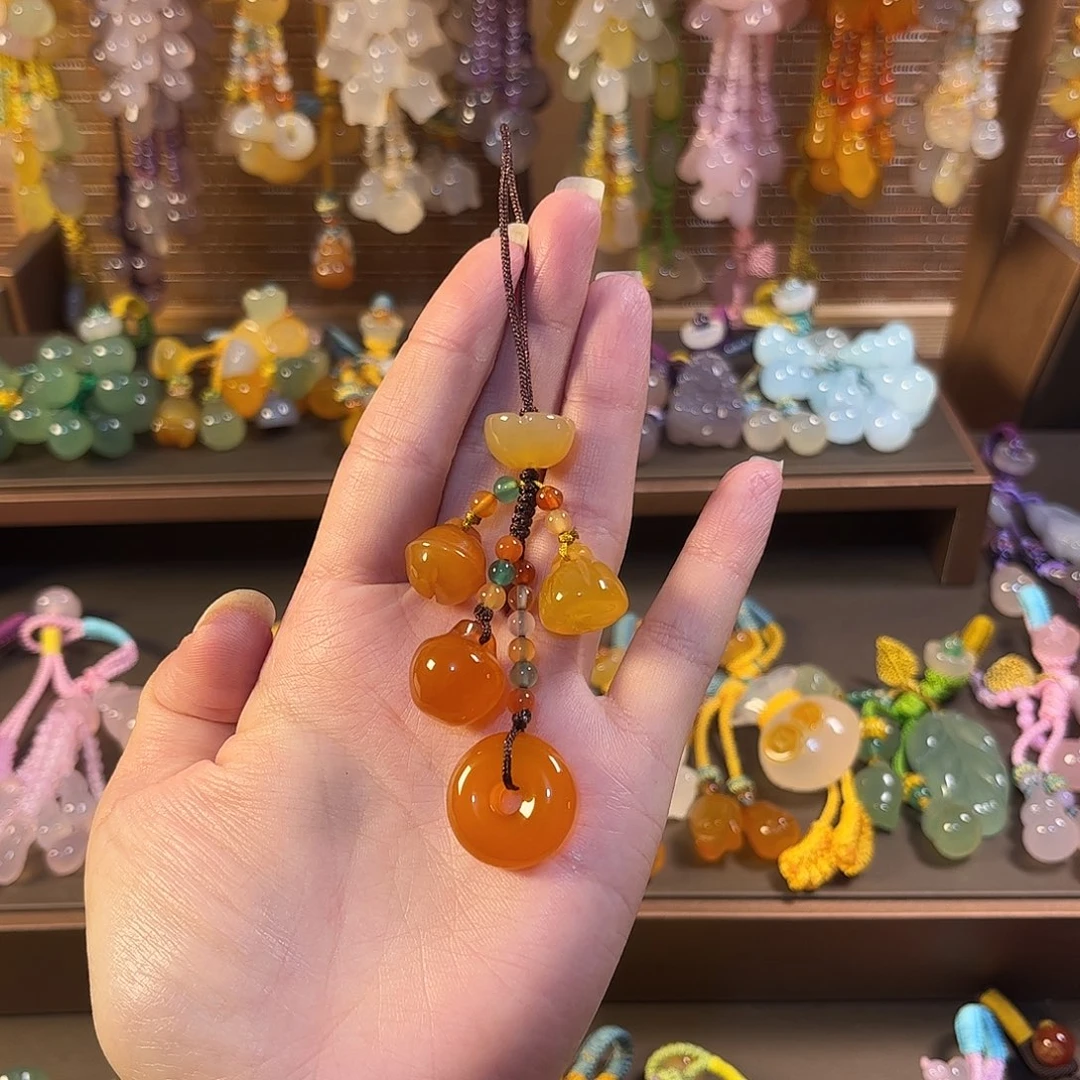 磨***精玛瑙/玉髓未镶嵌车挂福利款手机链