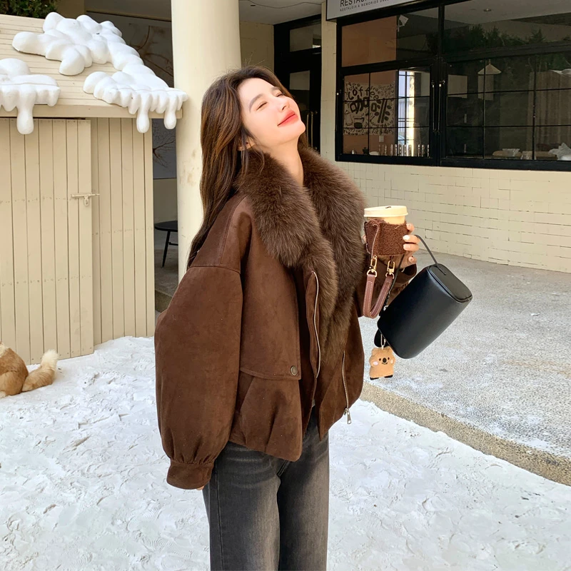 美拉德咖色轻熟风羽绒服女2025冬季新款时尚短款百搭韩版夹克外套