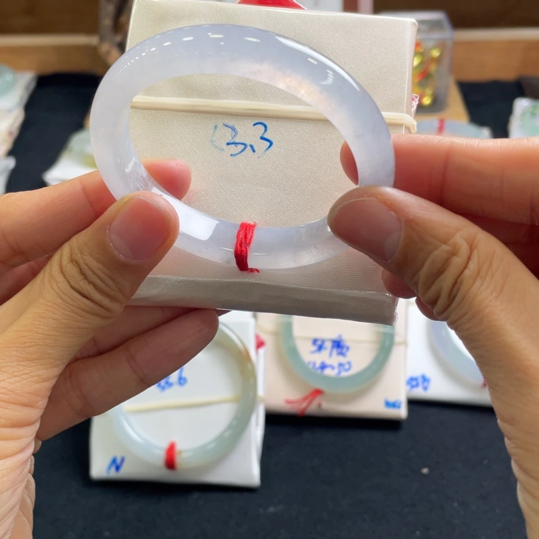 翡翠手镯未镶嵌53.3贵妃蓝刚