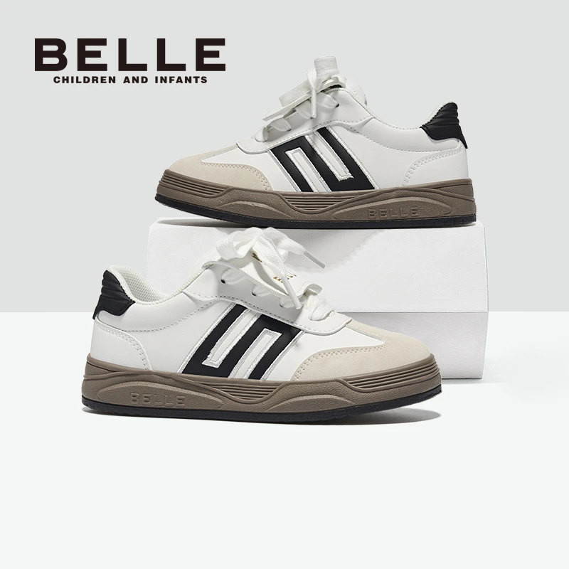 百丽儿童鞋男童春季板鞋2025新款运动鞋小学生防滑户外鞋子BL5101