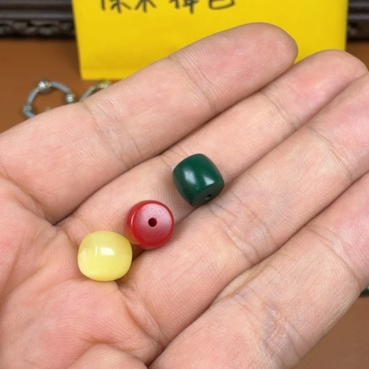 合成碳硅石铜合金文玩配饰红绿灯套装姗姗绿小松蜜小辣