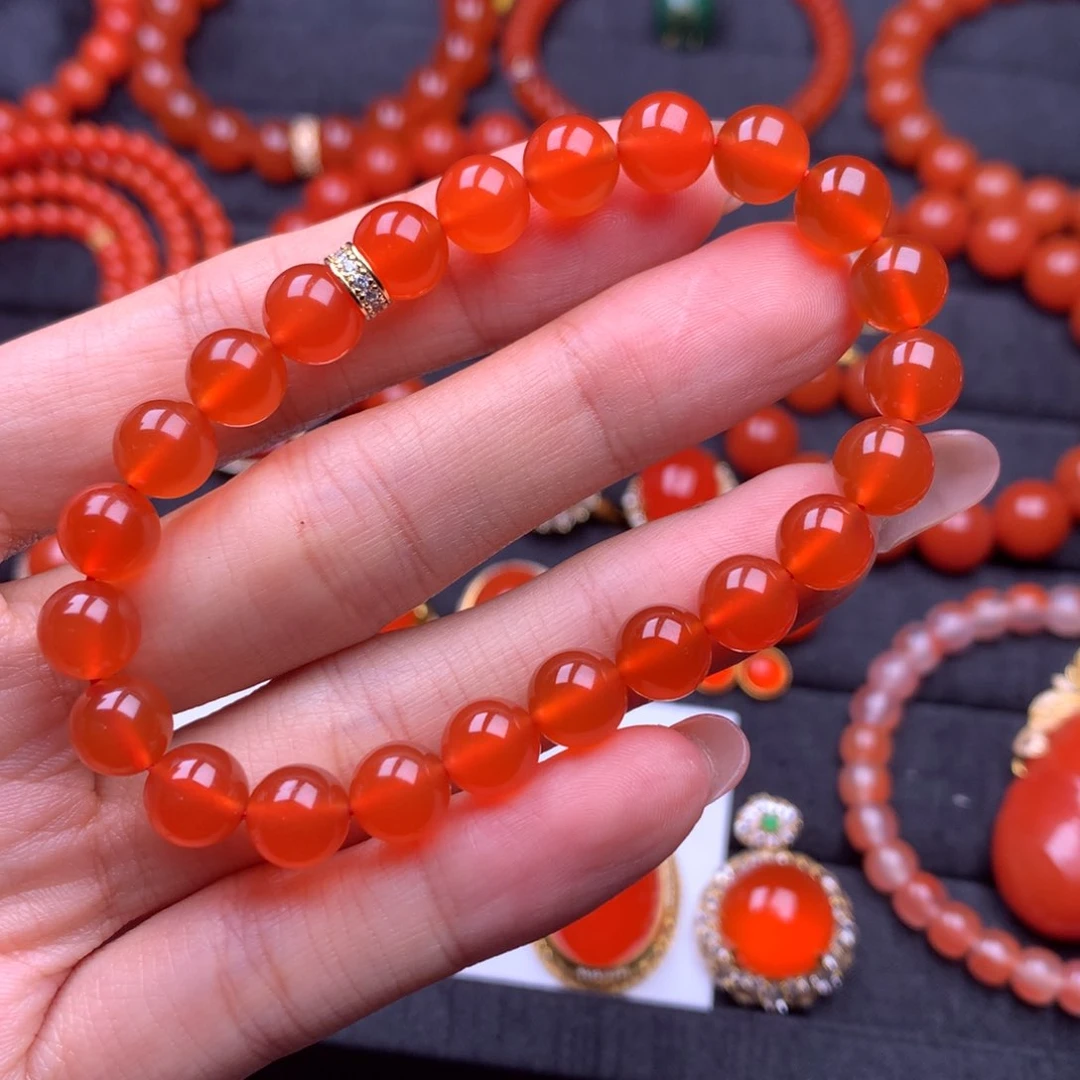 【闪购商品】未镶嵌手串南红玛瑙保山南红原矿高品质精品冰红手串