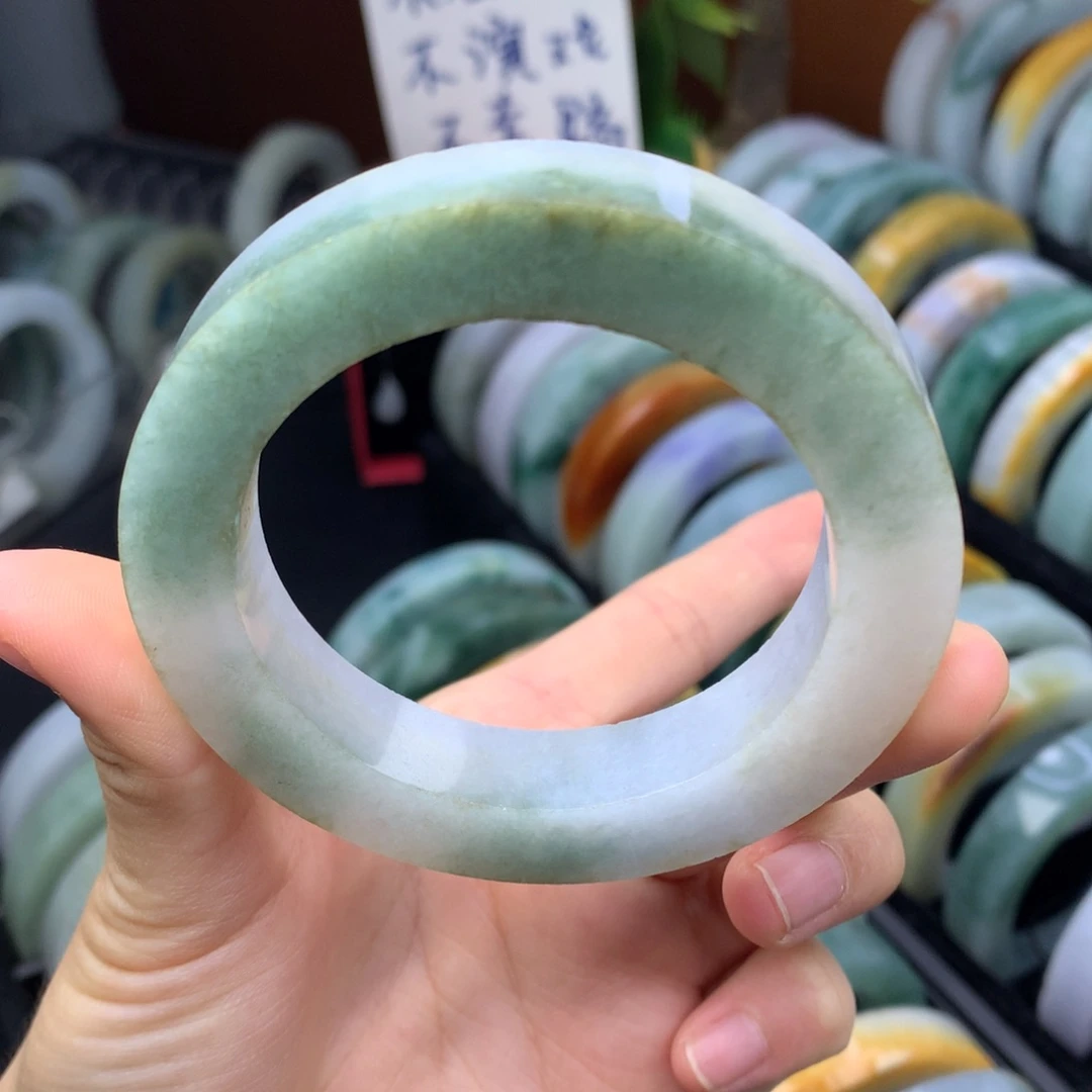定制翡翠手镯未镶嵌定制不退不换53-56