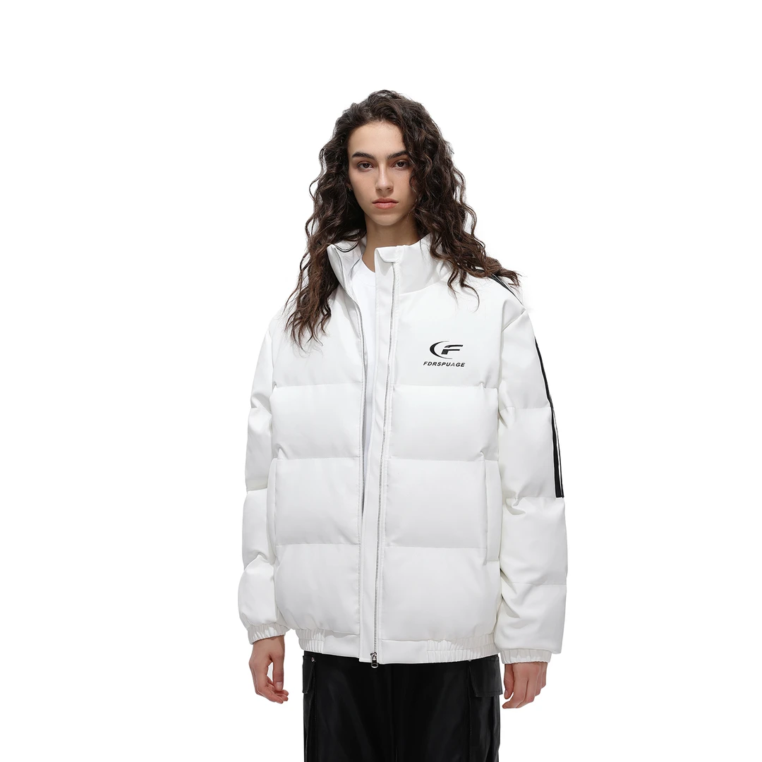 FDR 国潮美式条纹织带棉衣棉服男女秋冬季加厚情侣上衣面包服外套