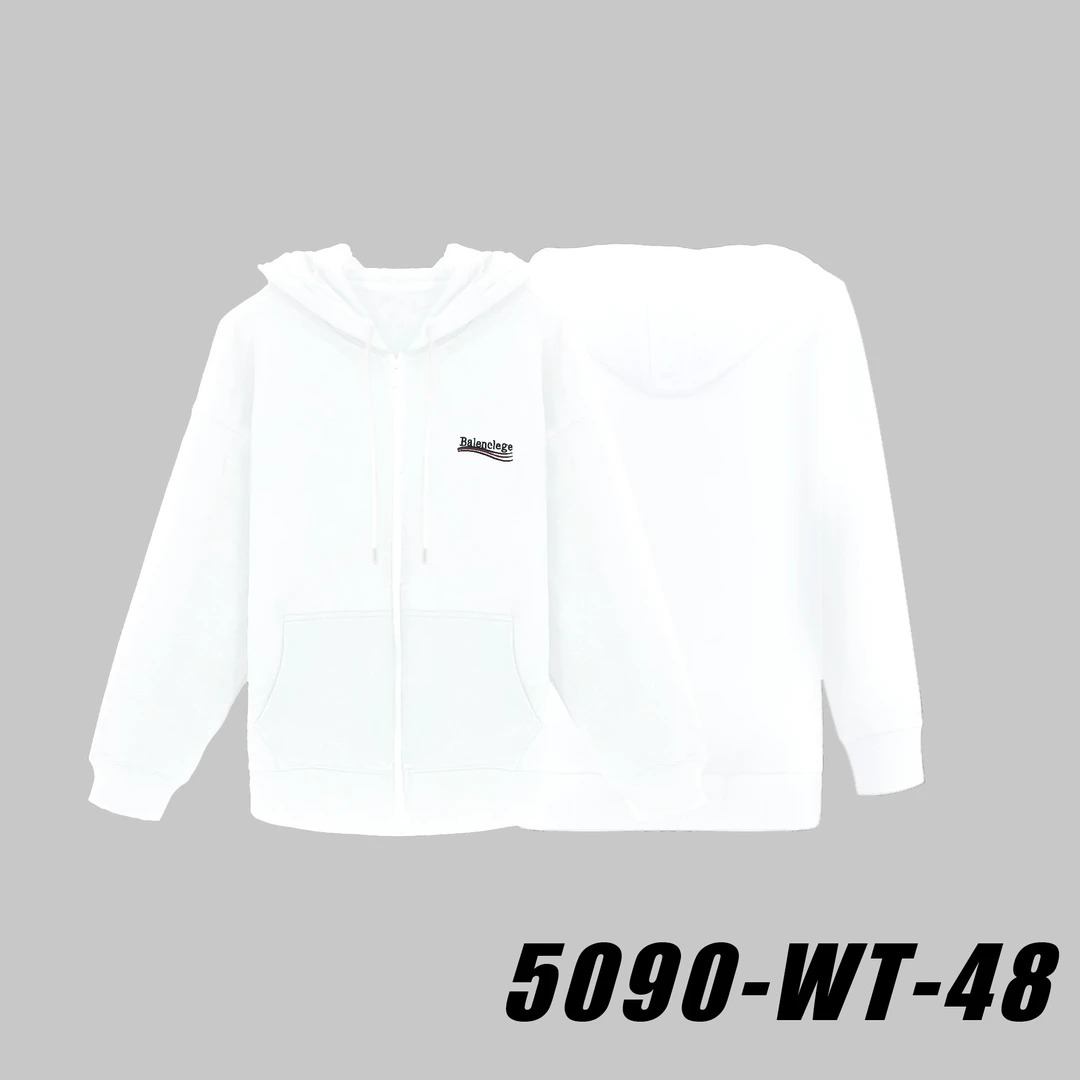 【FAN FAN】秋款轻奢风男女同款设计师款拉链卫衣#5090-WT-48