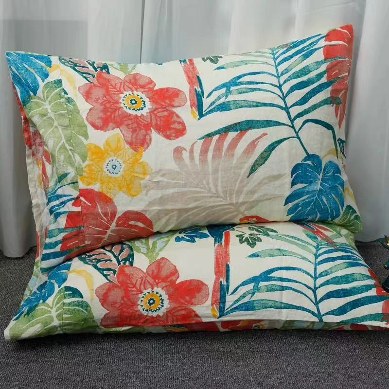 直播22 出口尾单100亚麻雨露麻信封枕套