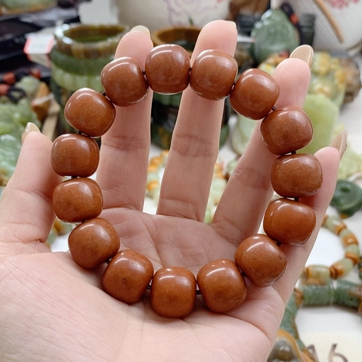 未镶嵌蛇纹石玉手链