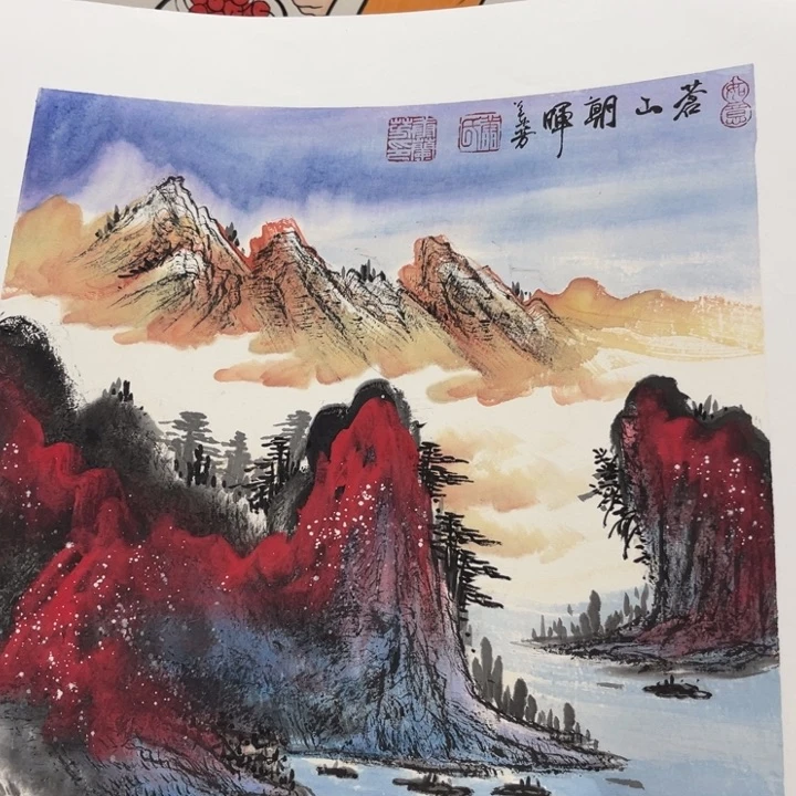 国画手绘禅意画一物一拍