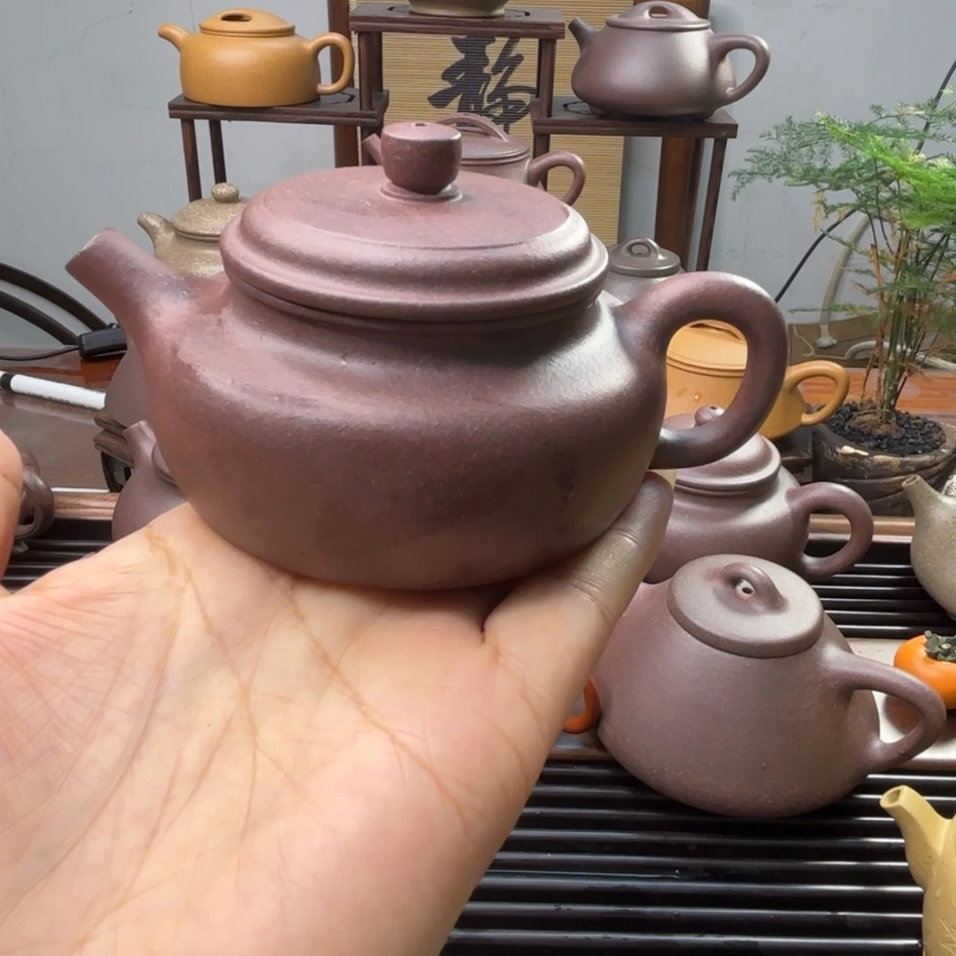 荷***雅茶壶紫砂四号井底槽清大韵德钟瑕
