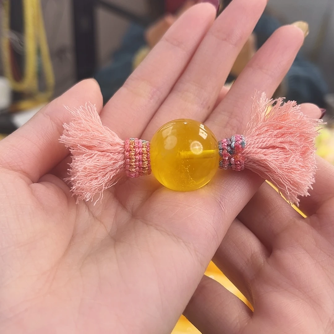 裸石琥珀未镶嵌21.4mm糖果