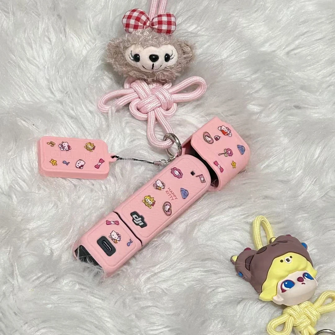 大疆pocker3硅胶保护套镜头盖可爱软胶运动口袋运动相机配件保护