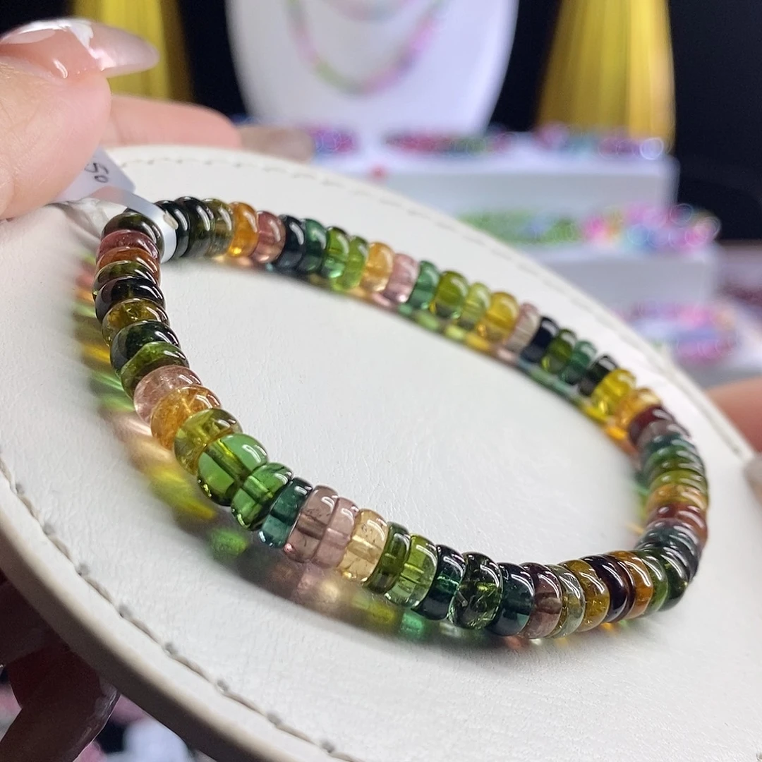 未镶嵌手链碧玺算盘珠