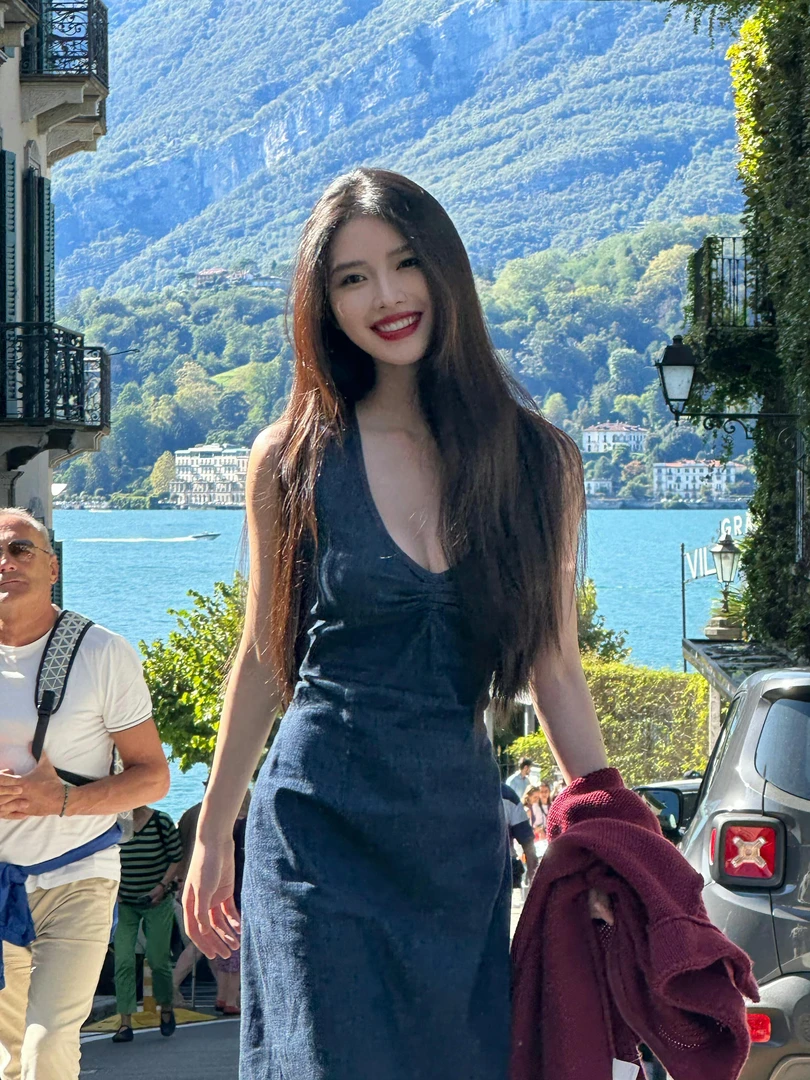 方圆同款修身背心牛仔连衣裙女开衫别致绝美套装裙夏季韩系穿搭