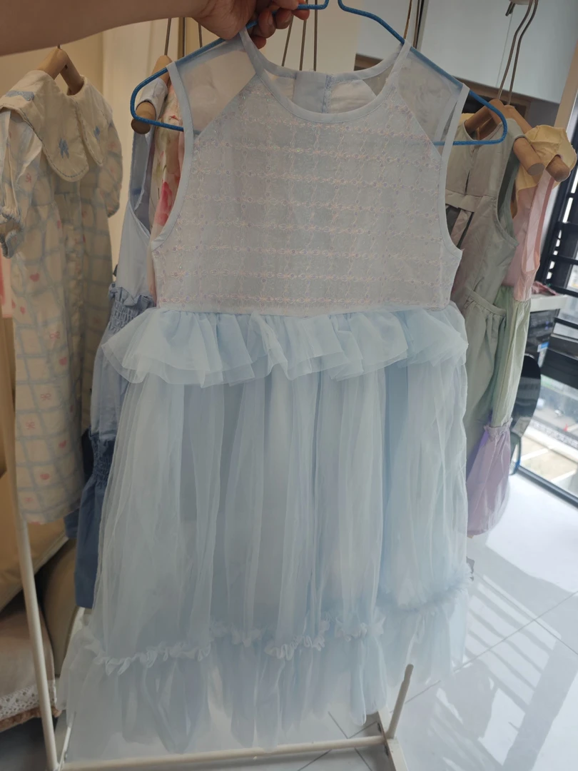 2025夏季女童连衣裙洋气韩版儿童上衣公主纱裙女宝夏款