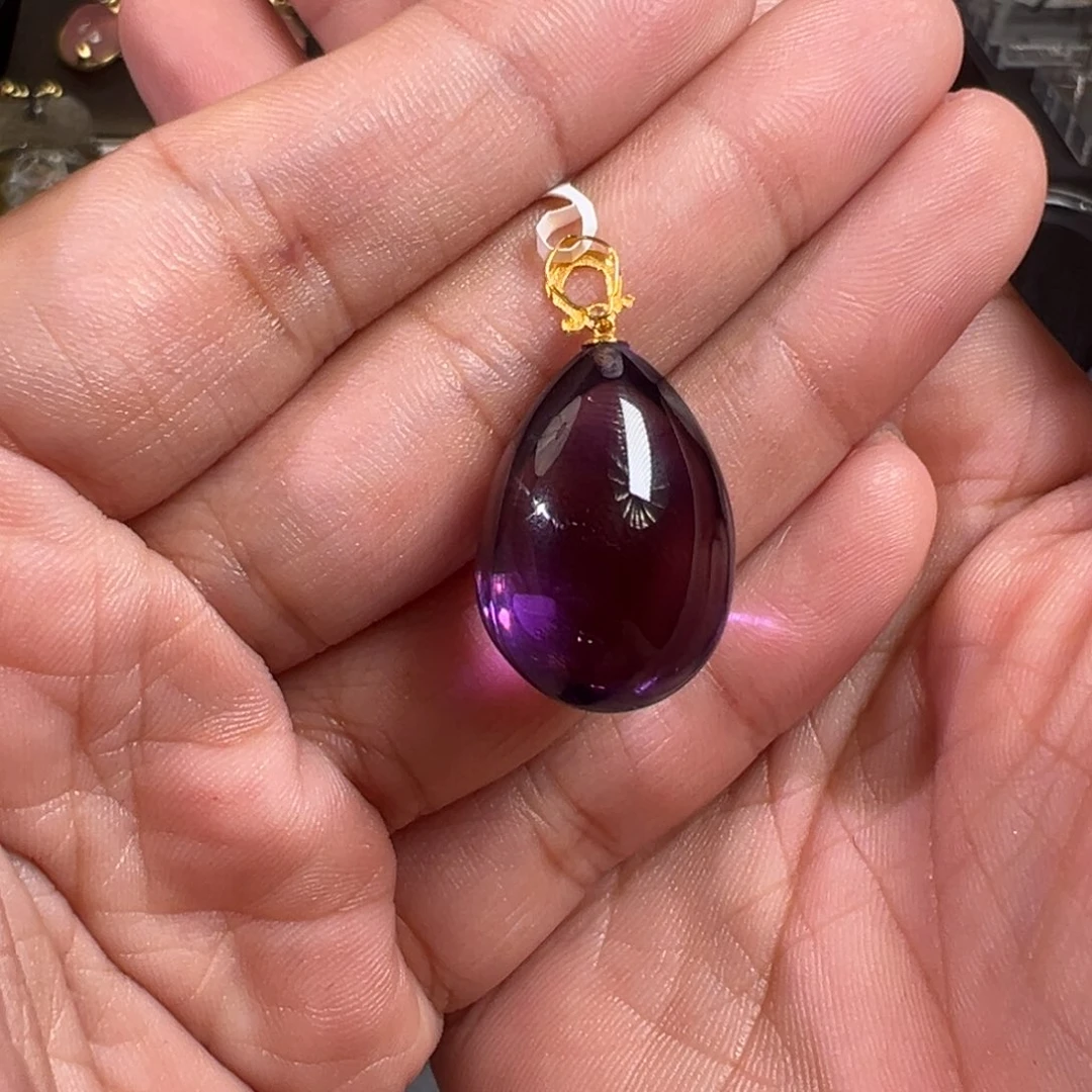 颈饰18K金镶嵌水晶JP52802