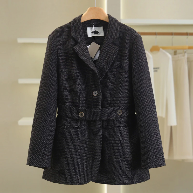 【伍莎-自营】通勤百搭毛呢外套#ZMS48W003