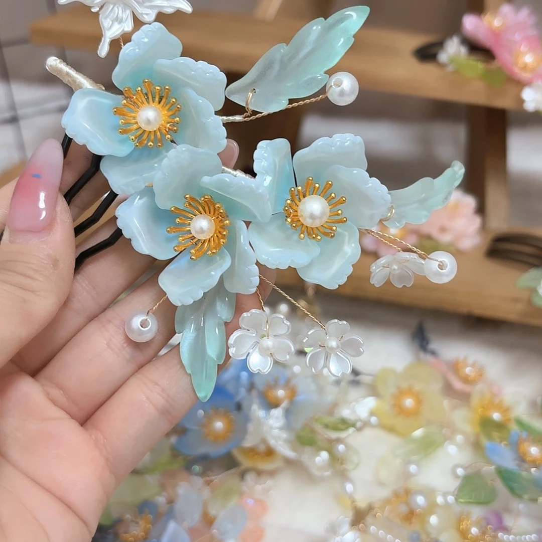 铁合金仿水晶古风发簪琉璃秒杀