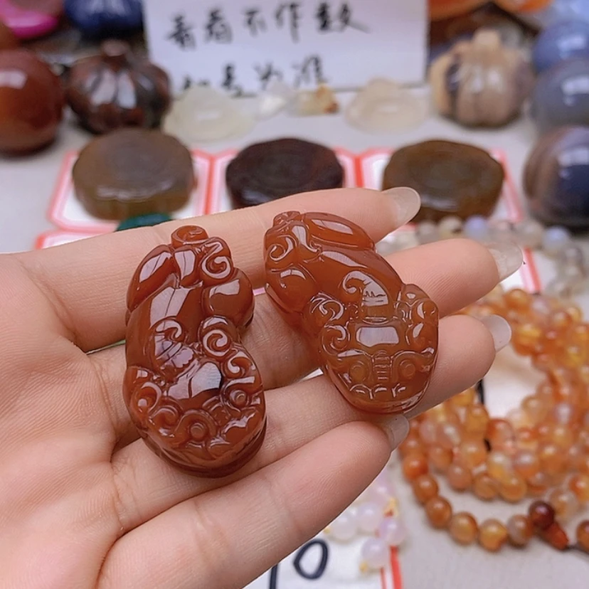【闪购商品】未镶嵌玛瑙/玉髓珠宝半成品开*