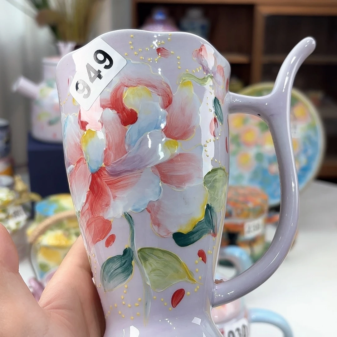景德镇手绘高温釉下彩陶瓷茶具