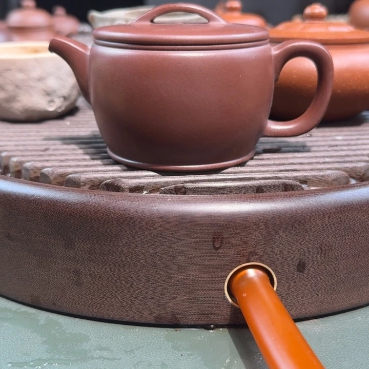 紫砂茶壶紫泥汉瓦180cc孤品