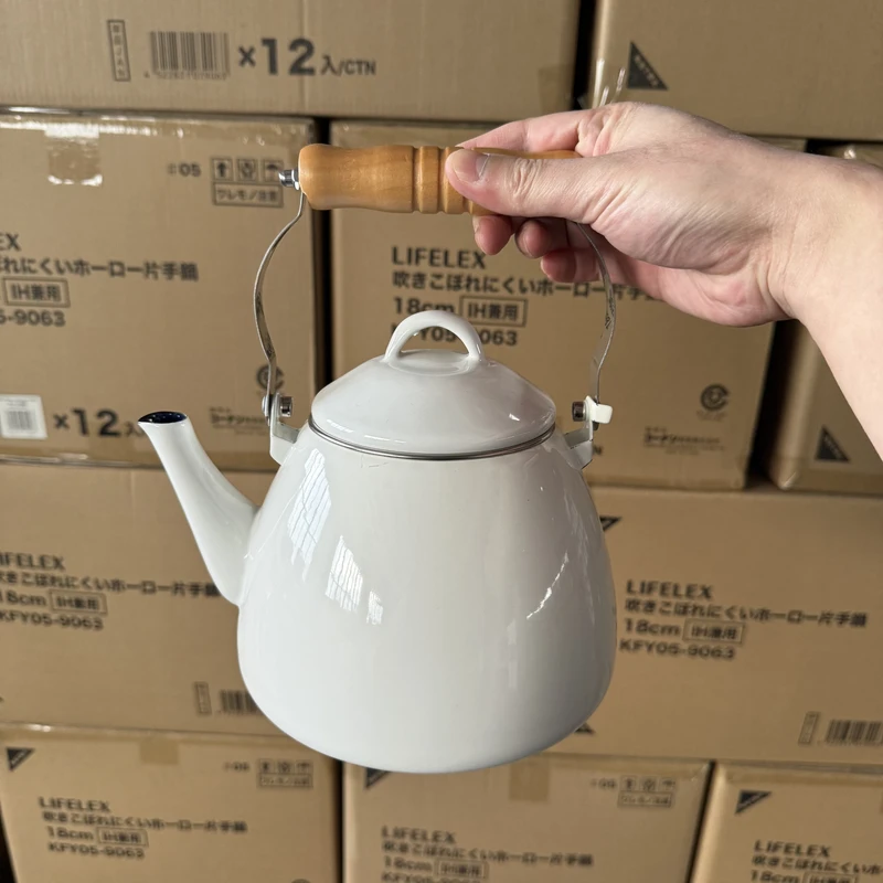 大捡漏搪瓷烧珐琅水壶2.5L茶水酒壶电磁炉家用加厚凉水壶