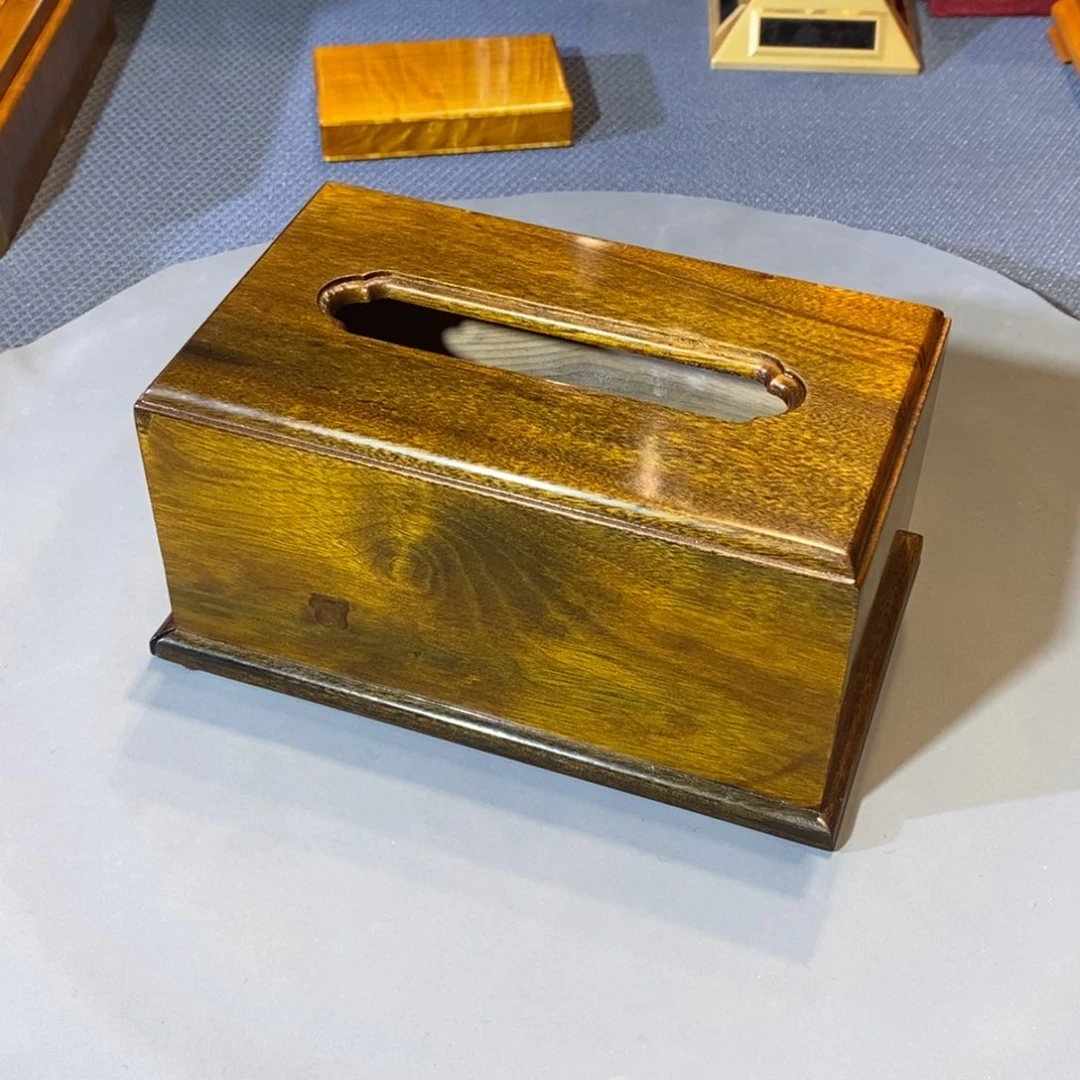 楠木金丝楠木乌木纸巾盒