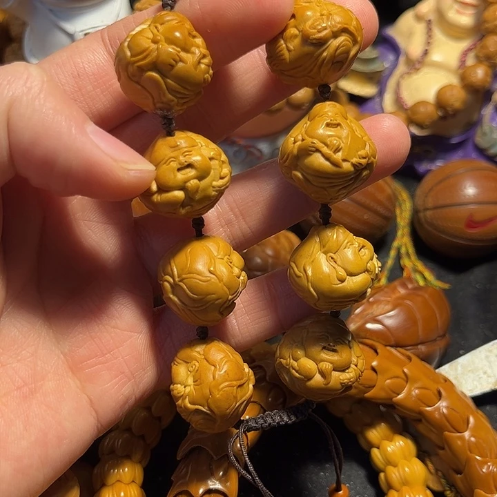 橄榄核手串/手链荷叶财神