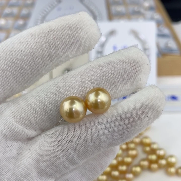 未镶嵌海水珍珠颈饰金珠11mm