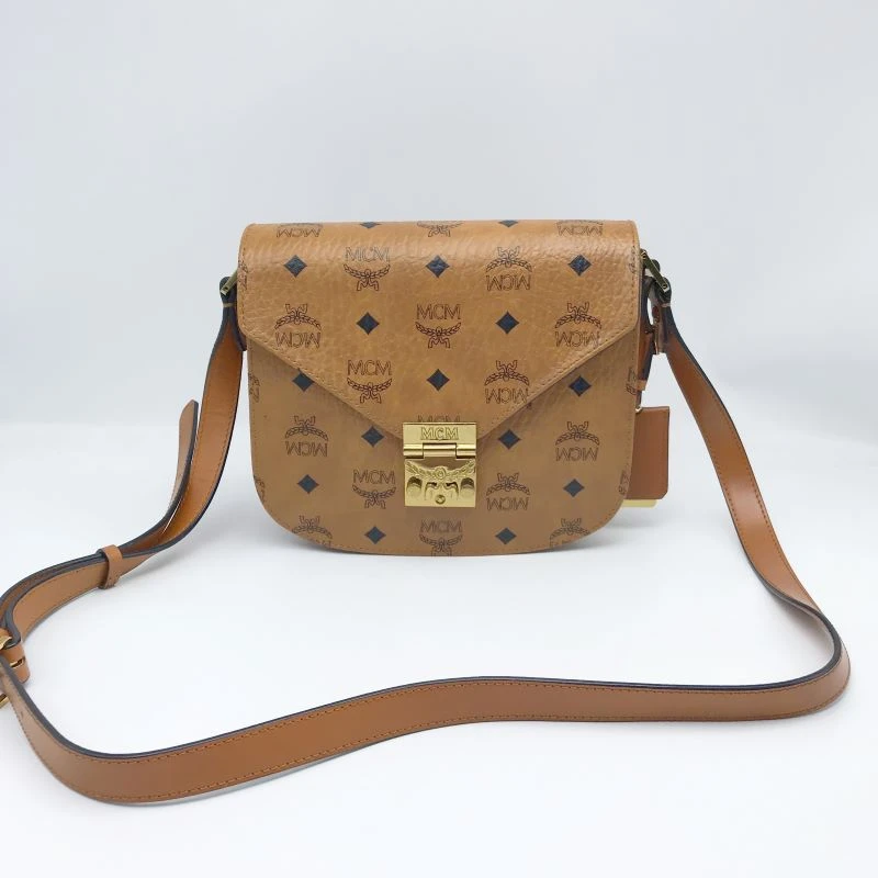 95新 MCM 洋诚二手 MCM干邑色斜挎包