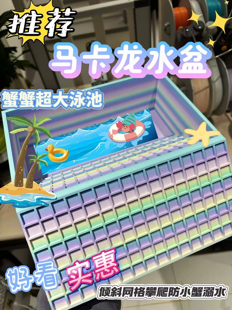 寄居蟹水盆网格爬坡加深防滑好看实用