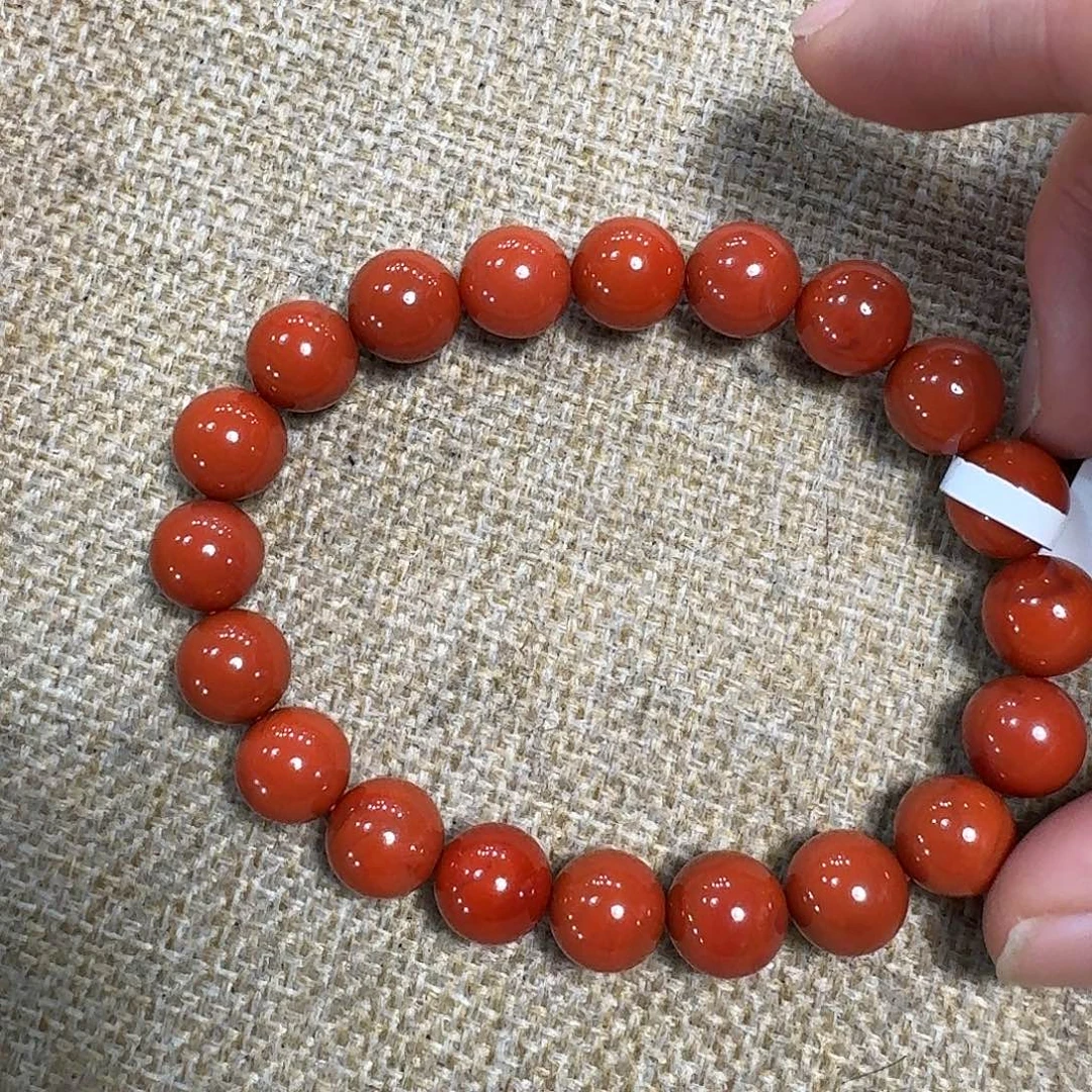 南红玛瑙未镶嵌手链手串原矿南红瓦西高品质满肉满色柿子锦9加