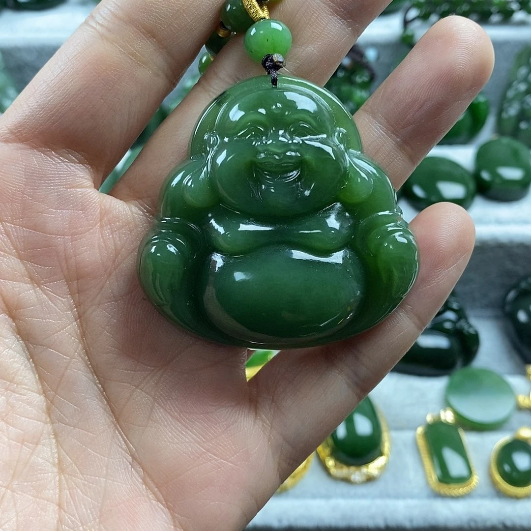 和田玉（碧玉）未镶嵌颈饰46mm