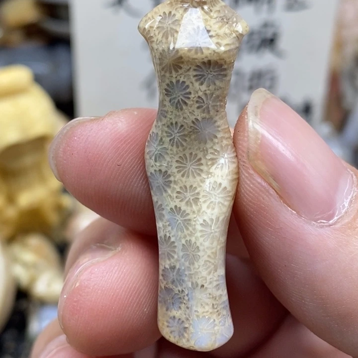 硅化珊瑚（珊瑚玉）未镶嵌颈饰