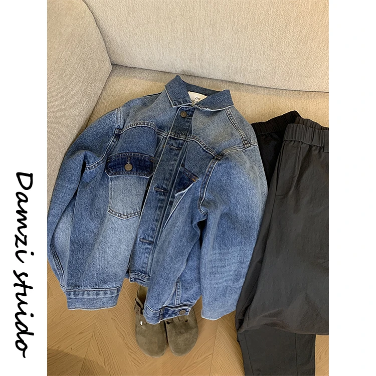 DA麦子 重工酵洗炒色 百搭高端牛仔外套女 MZ4808牛仔外套