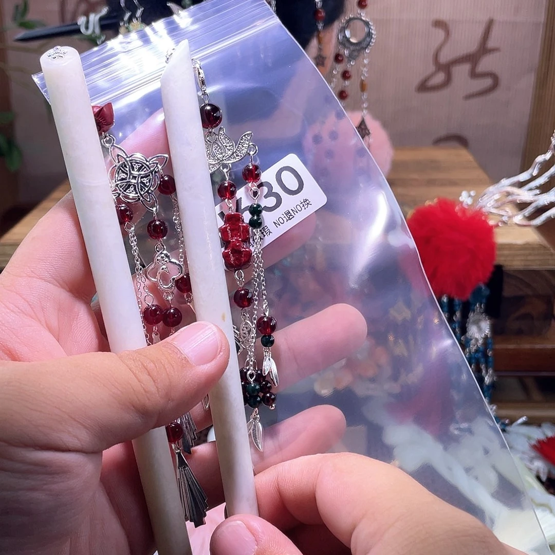 小***窗蛇纹石玉未镶嵌发饰